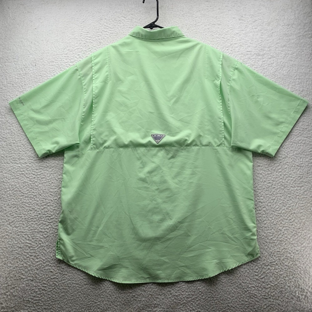 Columbia PFG Tamiami Shirt Mens XL Mint Green Fishing Outdoors Vented FM7266 Dad - Picture 4 of 10